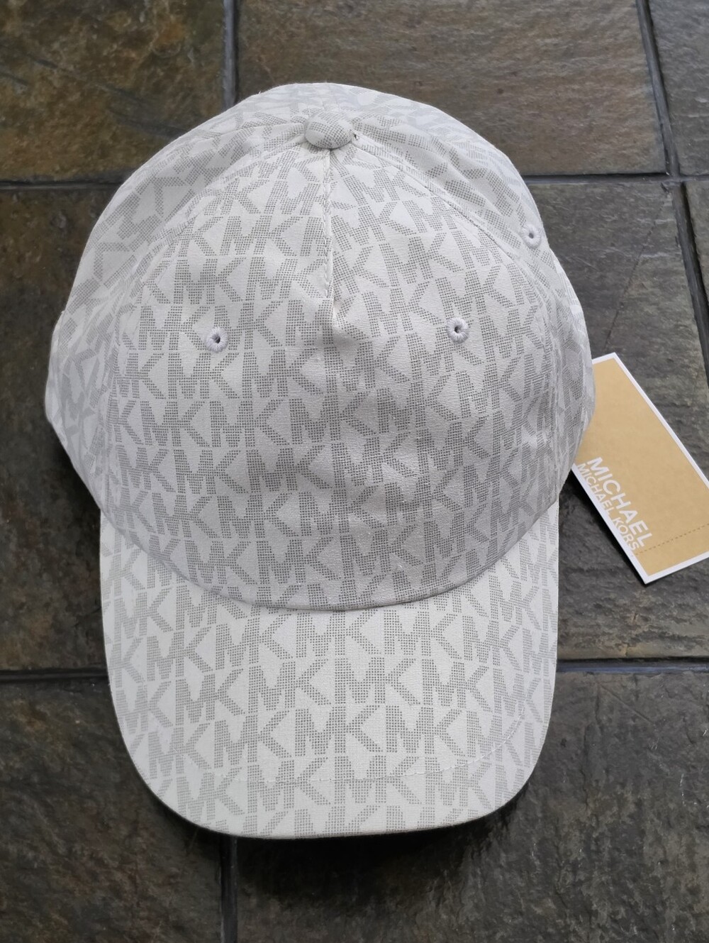 MICHAEL KORS Signature Logo Adjustable Cotton Baseball Hat One Size (NWT)